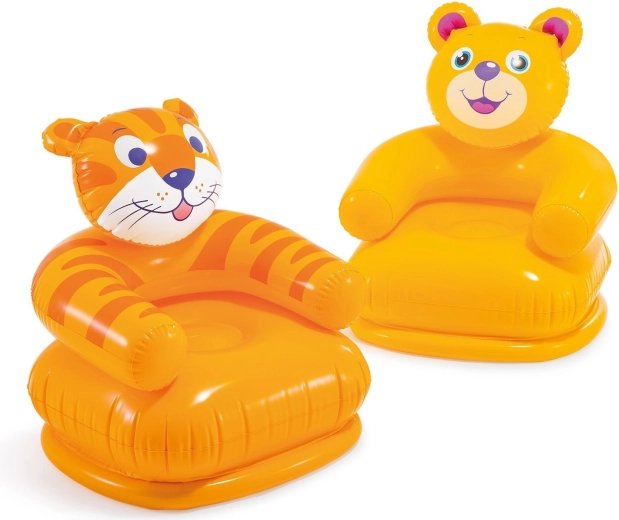 Felfújható gyerekfotel Vidám állatkák 65 × 64 cm INTEX