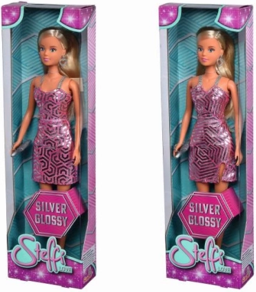 STEFFI LOVE Silver Glossy baba – csillogó ruha, 2 változat, 29 cm