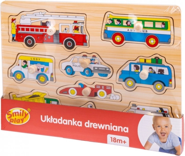 Fa fogantyús kirakó – járművek