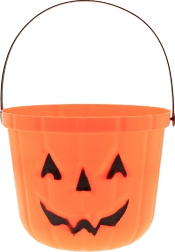 Halloween-i mosolygós tök vödör 18,5 × 15 cm