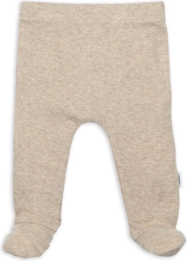 Lodger újszülött melegítőnadrág beépített lábfejrésszel, Melange beige, 50-es méret