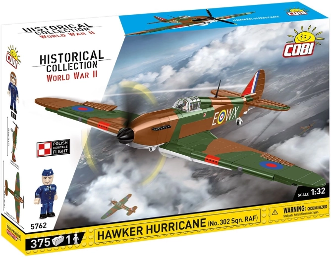 Cobi Hawker Hurricane No. 302 Sqn. RAF építőkészlet 1:32 (375 db elem)
