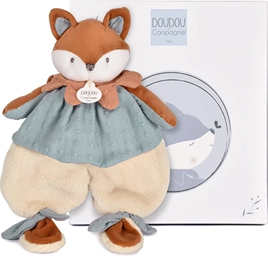 Doudou ajándék szett – plüss szundikendő Timo róka, 29 cm