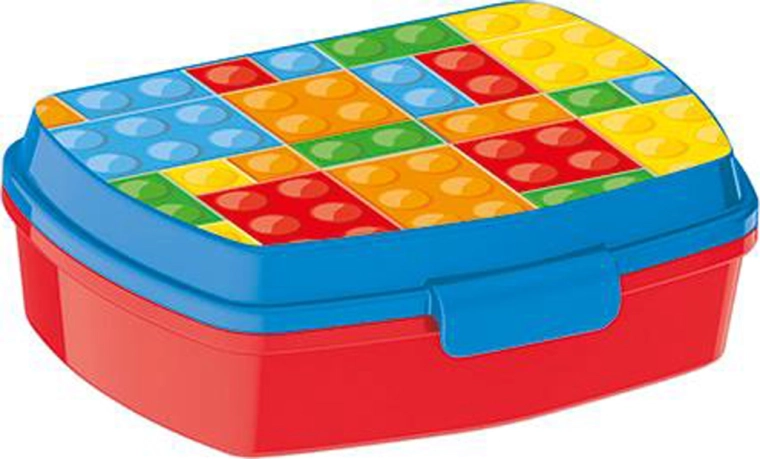 Műanyag uzsonnás doboz Kockák 17,5 × 14,5 × 6,5 cm