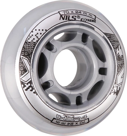 NILS EXTREME PU 70 mm átlátszó in-line görkori kerekek (4 db)