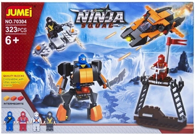 Jumei Ninja Squad építőkészlet 323 darabbal (nindzsa harcosok) - 1 db