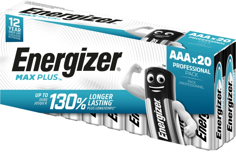 Energizer Max Plus AAA alkáli elemek, 20 db