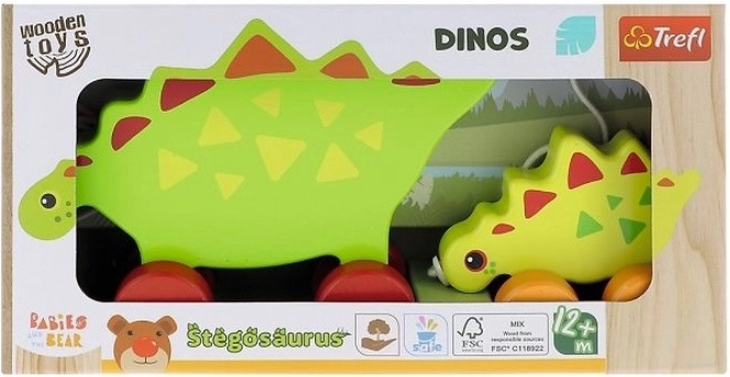 Trefl fa húzható dinoszaurusz játék Stegosaurus