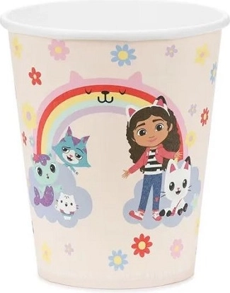 Papírpoharak Gabby macskaháza (vegyes mintákkal) 250 ml