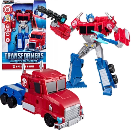 Hasbro Transformers EarthSpark Deluxe Optimus Prime 2 az 1-ben figura (robot/kamion) - 1 db