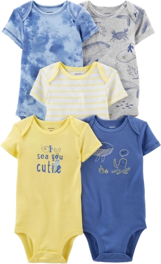 Carter’s rövid ujjú body szett blue ocean fiúknak, 5 db (3 hónap)