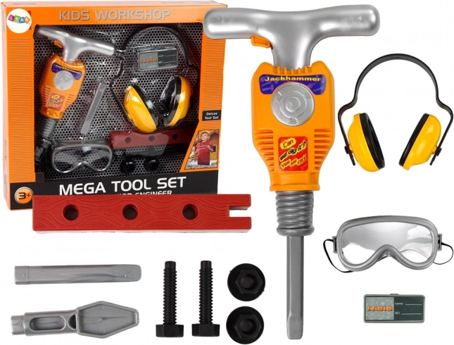 Barkácskészlet Pneumatikus kalapács Védőszemüveg