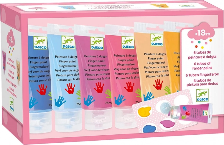DJECO Ujjal festhető festék tubusban 6×75 ml