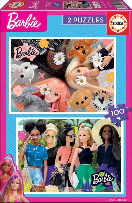 EDUCA Barbie puzzle 2×100 darab