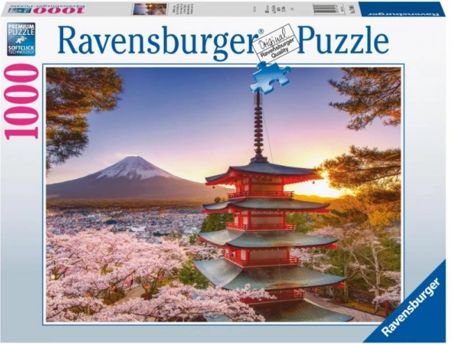 Ravensburger puzzle kilátás Fudzsira és cseresznyefákra, 1000 darab