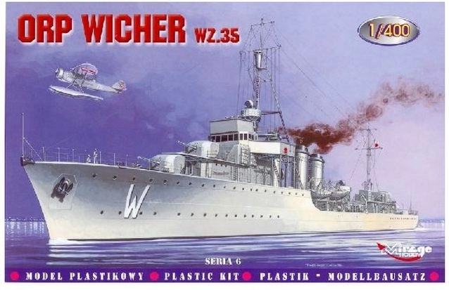Mirage Hobby hajómakett ORP Wicher 1:400