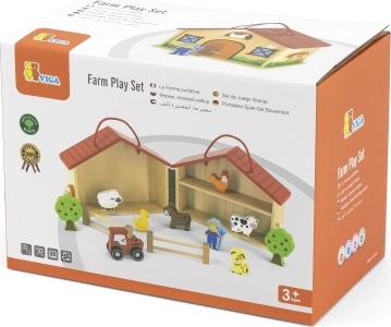 VIGA fa farm – hordozható, kinyitható játékszett
