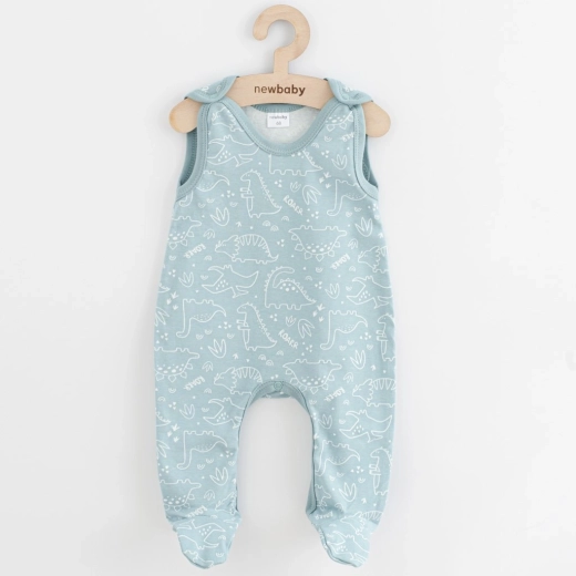 Újszülött rugdalózó NEW BABY Classic II dínó, menta