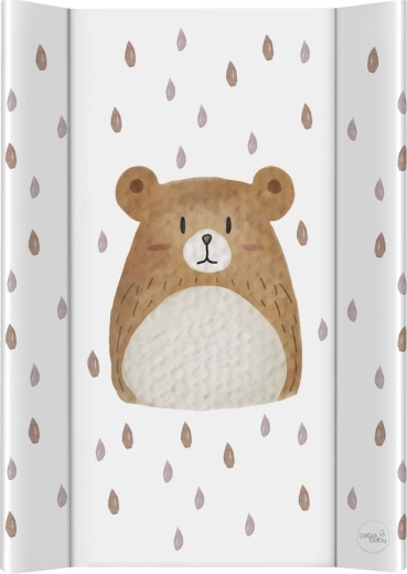 Ceba Baby puha, profilozott pelenkázó alátét komódra Basic Bear Buddy 50 × 70 cm