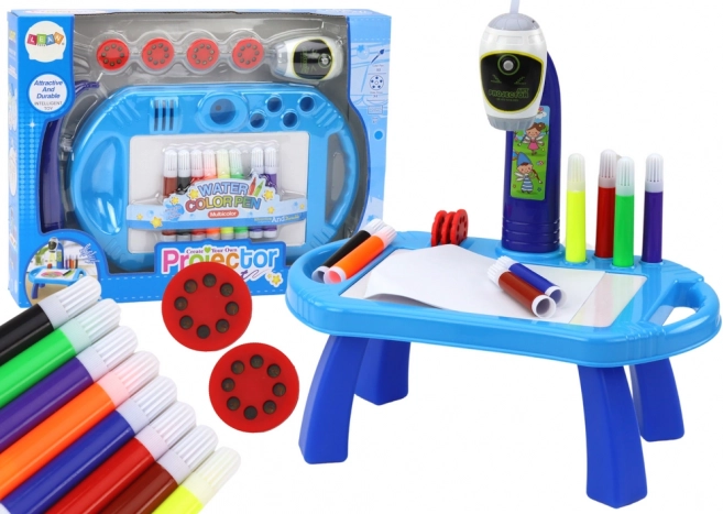 Rajzvetítő asztallal – kék