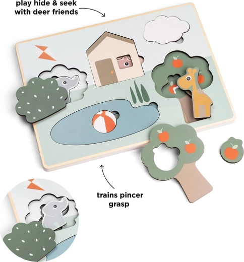 Done by Deer réteges fa puzzle – Szarvas