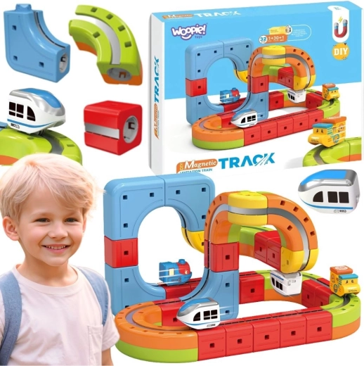 Woopie varázs kockás mágneses sín – antigravitációs építőkészlet 32 darab
