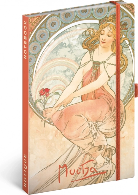 Notes NOTIQUE Alfons Mucha – Festészet, vonalas 13 × 21 cm