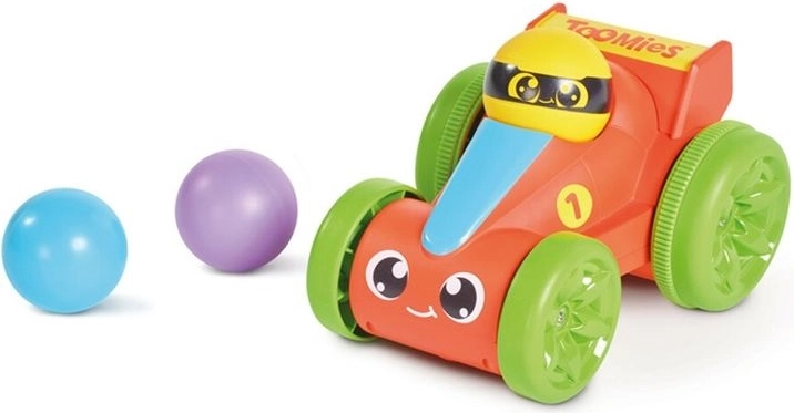 Toomies Pop & Go piros labdakilövő versenyautó
