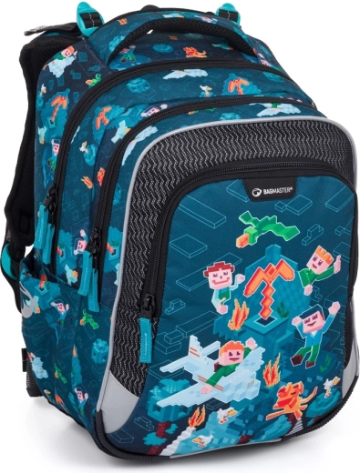 Bagmaster LUMI 24 E iskolatáska – kockás világ
