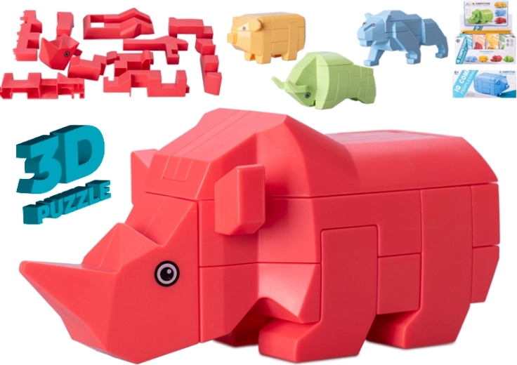 3D állatos kirakó – oktató építőkészlet 6 éves kortól