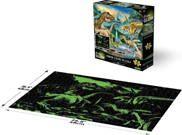 Világító puzzle Dinoszaurusz-völgy 500 darab