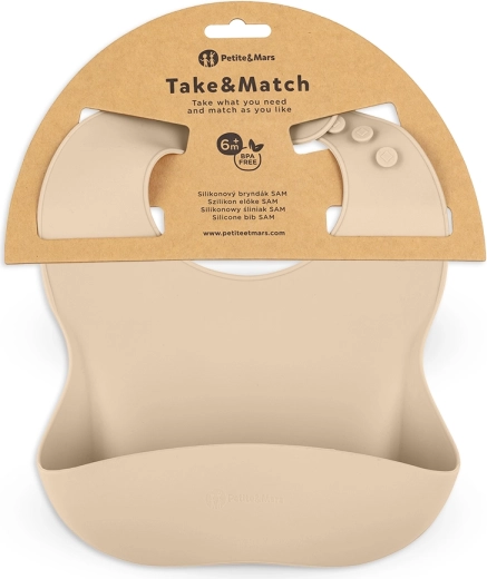 Petite&Mars Take&Match Desert Sand szilikon előke