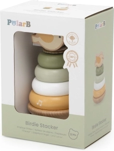 Viga Toys PolarB fácskás fából készült egymásra rakható torony