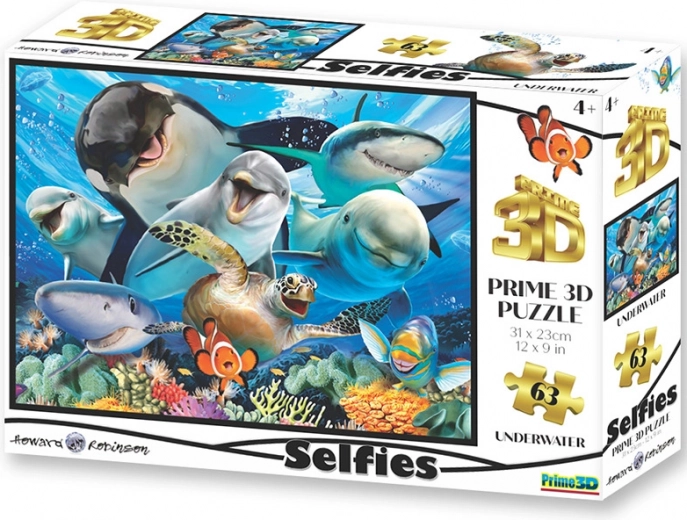 3D puzzle víz alatti szelfi 100 darab