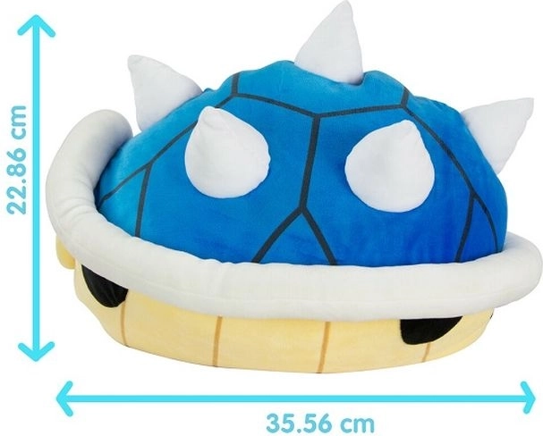Tomy Mocchi plüss Mario Kart Spiny Shell (tüskés kék páncél)