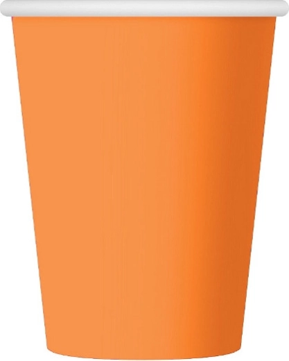 Narancssárga papírpoharak 6 db