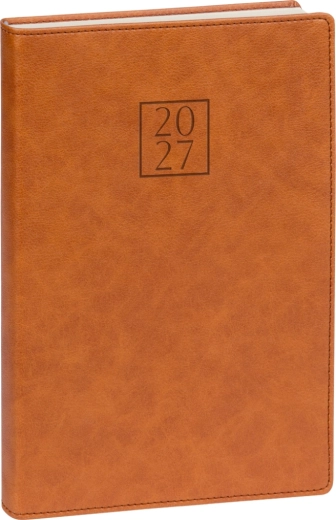 Notique napi határidőnapló Prestigio 2027, barna, 15 × 21 cm