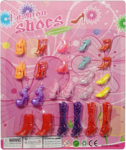 Cipőkészlet Barbie típusú babákhoz – 12 pár