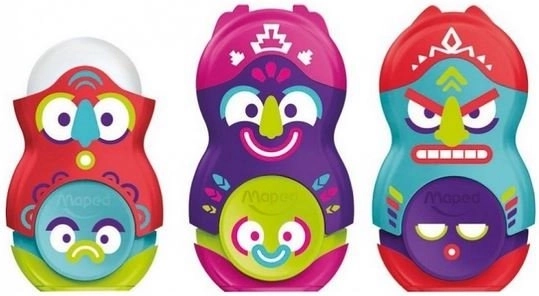 Maped Loopy Totem hegyező radírral, vegyes színek