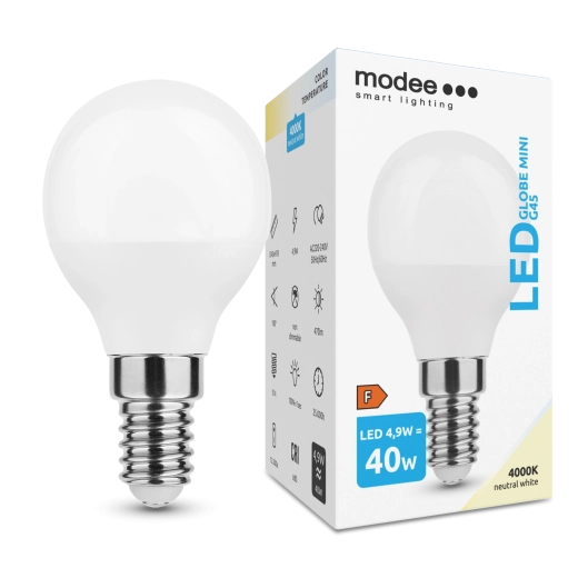 Modee LED Globe Mini G45 4,9 W E14 semleges fehér