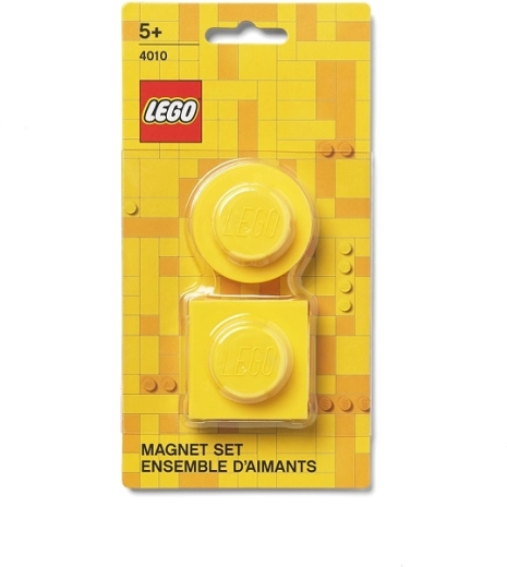 LEGO kocka alakú mágnesek, 2 db-os készlet – sárga