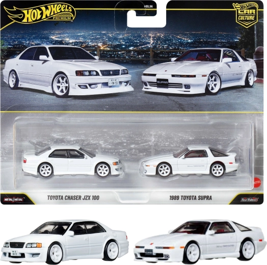Hot Wheels Premium 2 autós készlet: Toyota Chaser JZX100 és Toyota Supra 1989