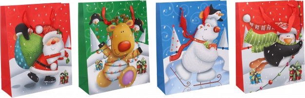 Karácsonyi ajándéktáska S 17,5 × 23,5 × 8 cm