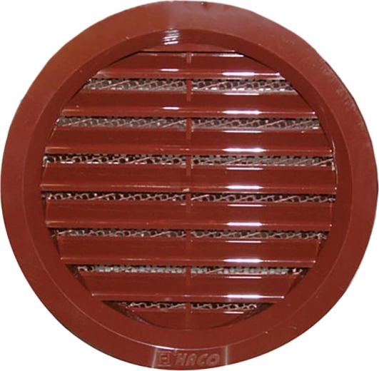 Szúnyoghálós szellőzőrács, 100 mm átmérő, barna