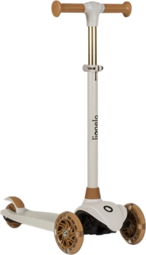 LIONELO Jessy gyerek háromkerekű roller LED kerekekkel – Szürke-Barna