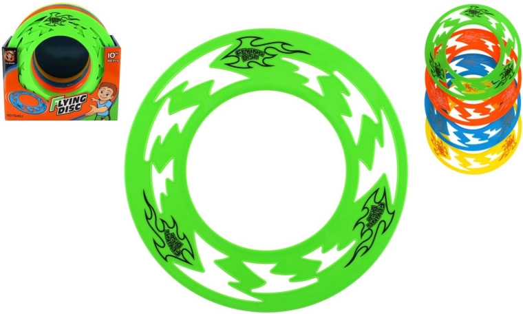 Műanyag repülő gyűrű 25 cm – könnyű frizbi karika szabadtéri szórakozáshoz