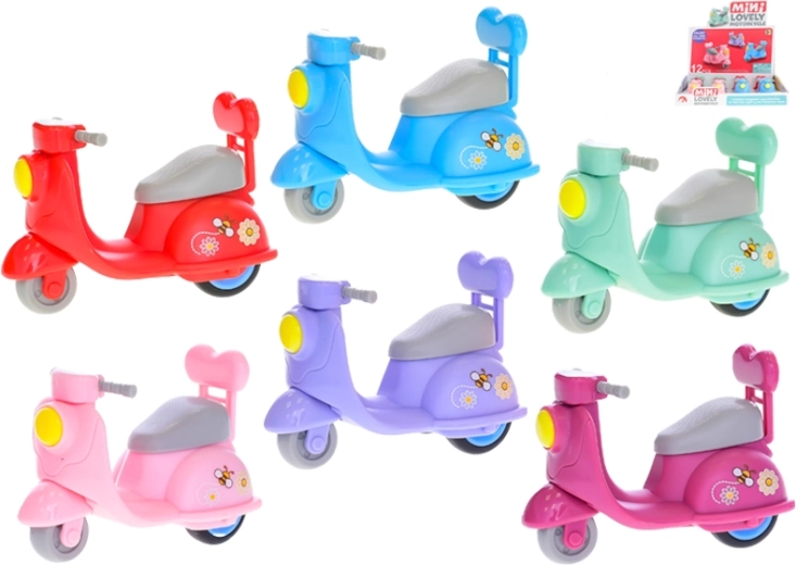 Visszahúzós játékrobogó 8 cm