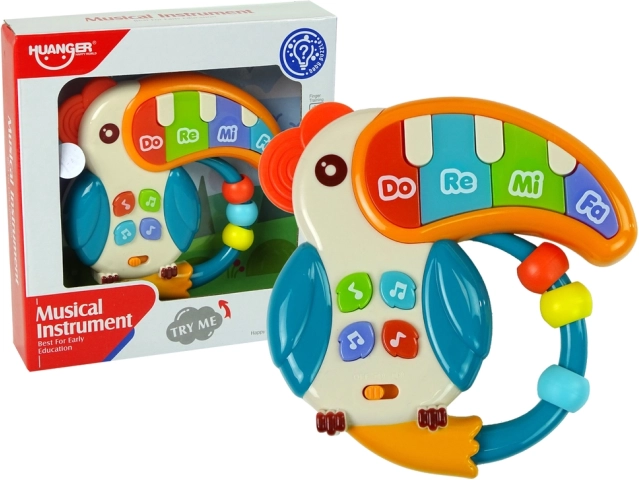 Zenei Papagáj Zongora Hangok Fények Gyöngyök