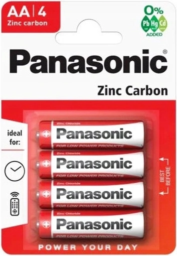 PANASONIC Red AA R6 elemek készlet, 1,5 V, 4 db