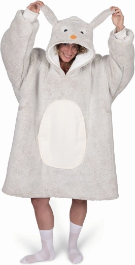 Cozy Noxxiez puha kapucnis takaró nyúl motívummal